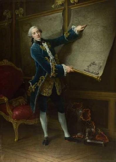 Francois-Hubert Drouais Portrait of Count of Vaudreuil oil painting image
